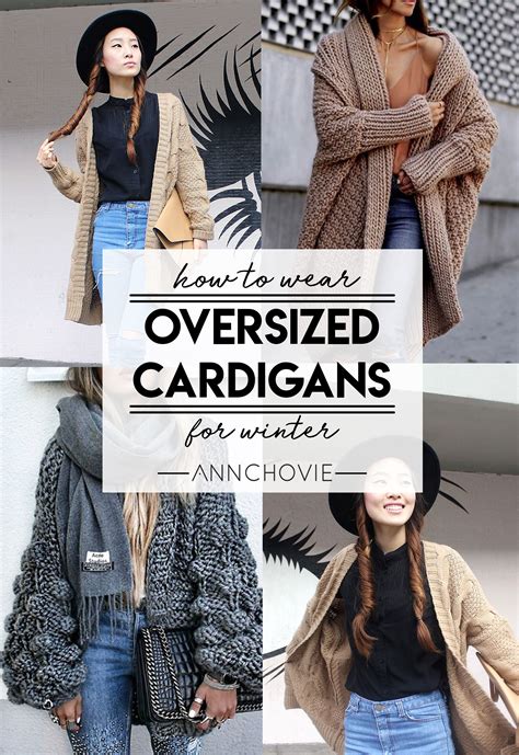 how to wear an oversized cardigan